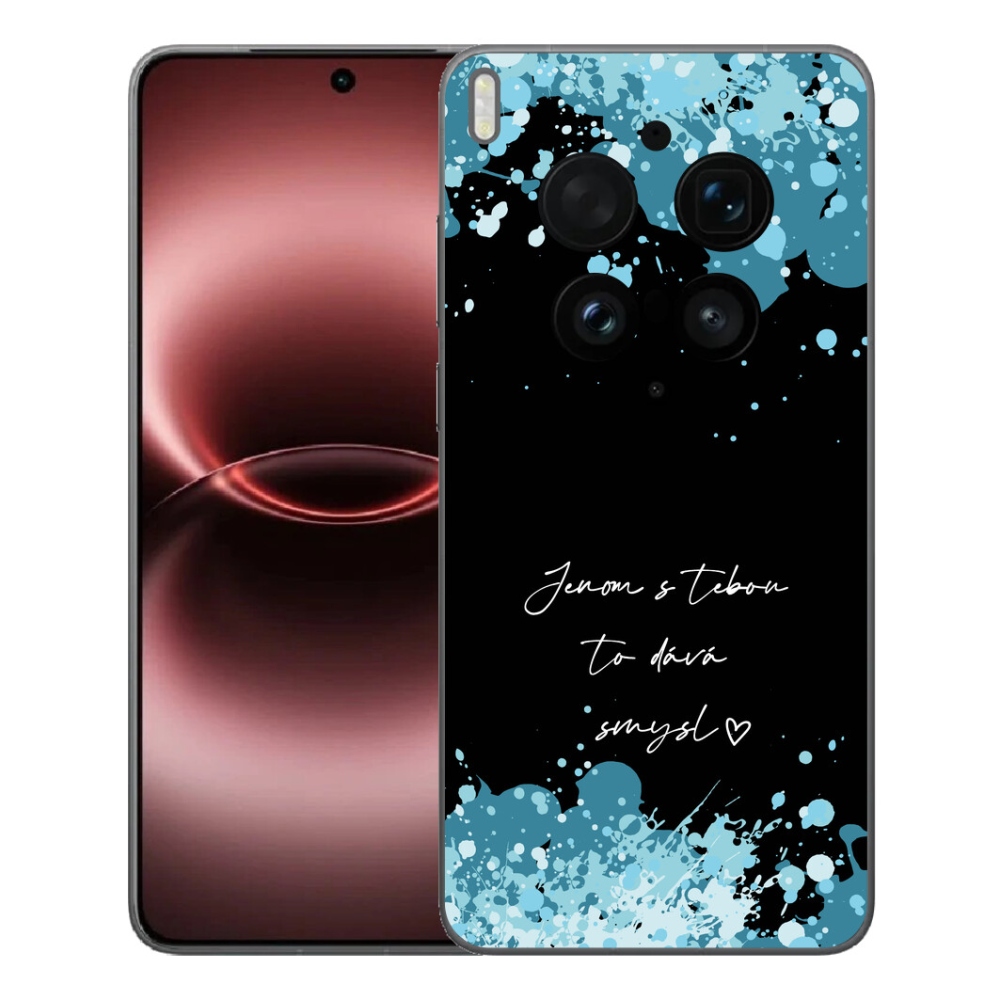 mmCase gél tok a Vivo X300 Ultra-hoz – szerelmes felirat fekete háttérrel