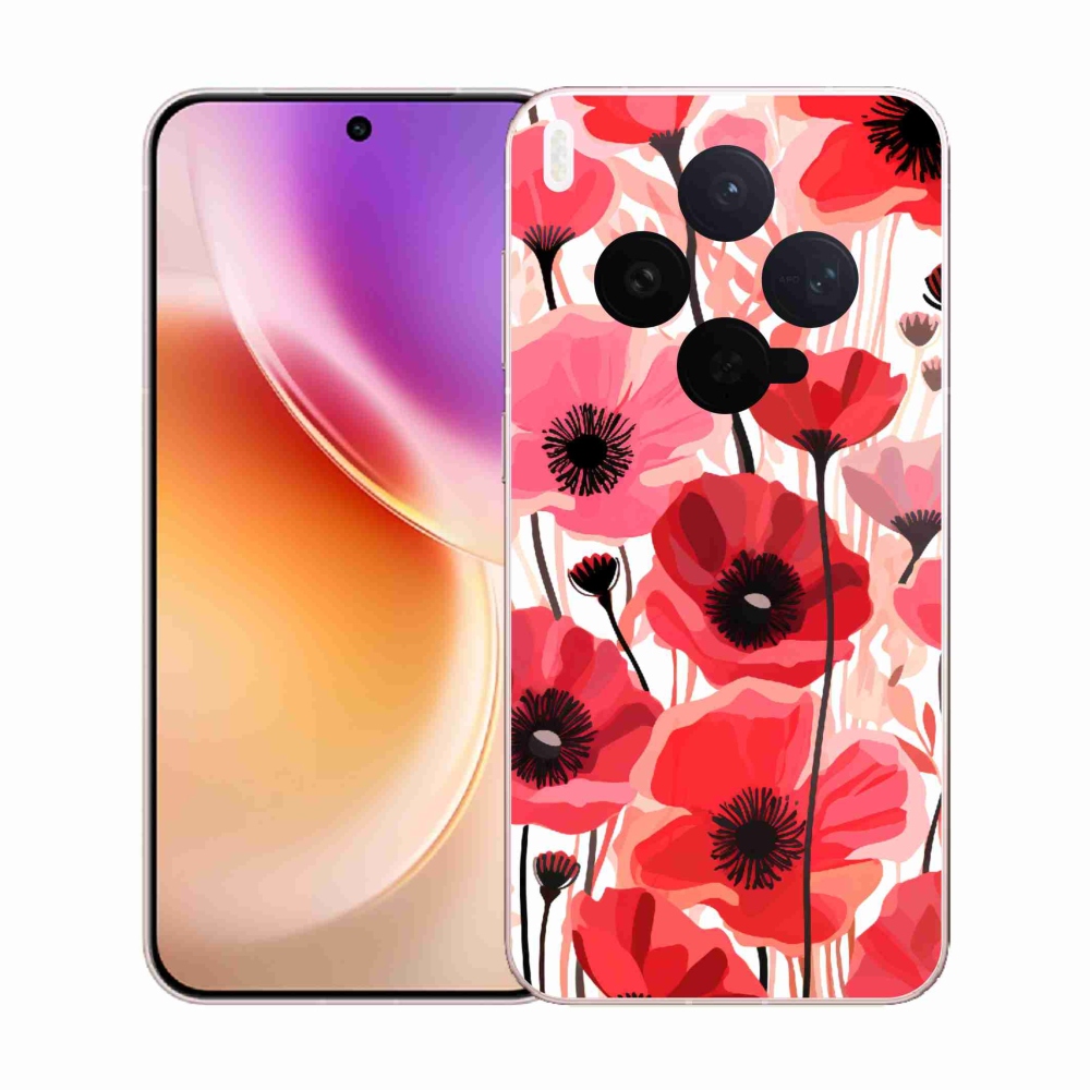 Zselés borító mmCase Vivo X300-hoz - mákos 1