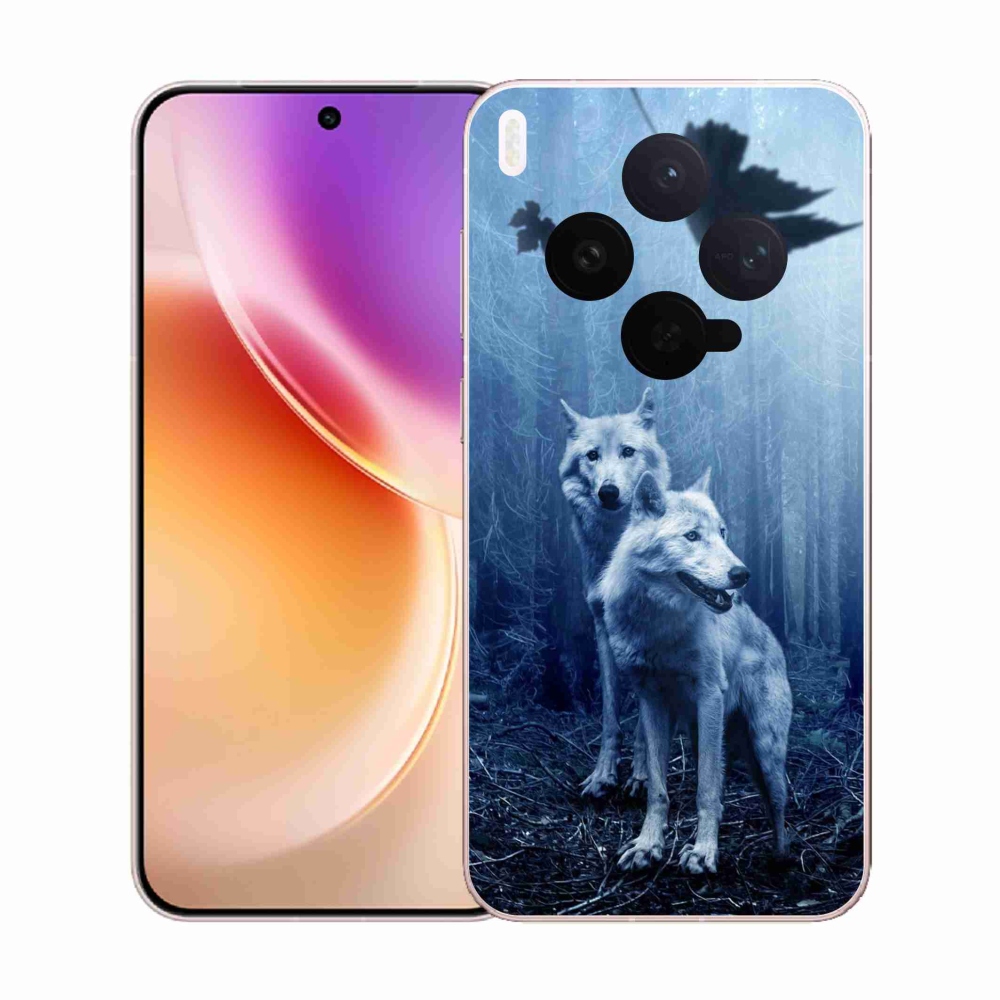 Zselés borítás mmCase a Vivo X300-hoz - farkasok az erdőben