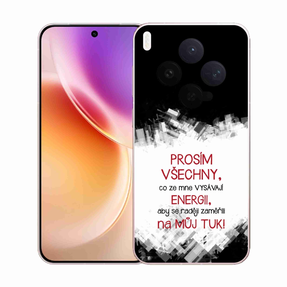 Zselés borító mmCase a Vivo X300-hoz - vicces szöveg 1 piros