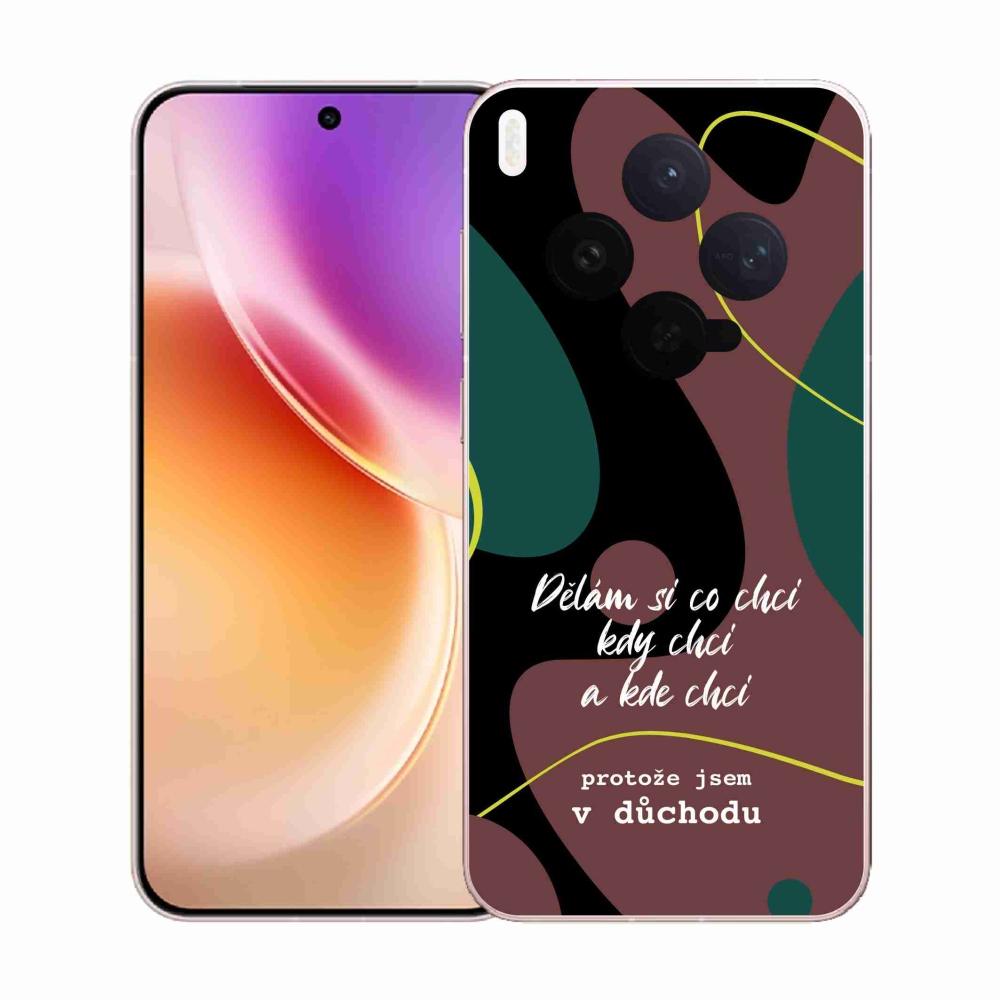 Gél borító mmCase a Vivo X300-hoz - vicces szöveg 10 fekete háttér