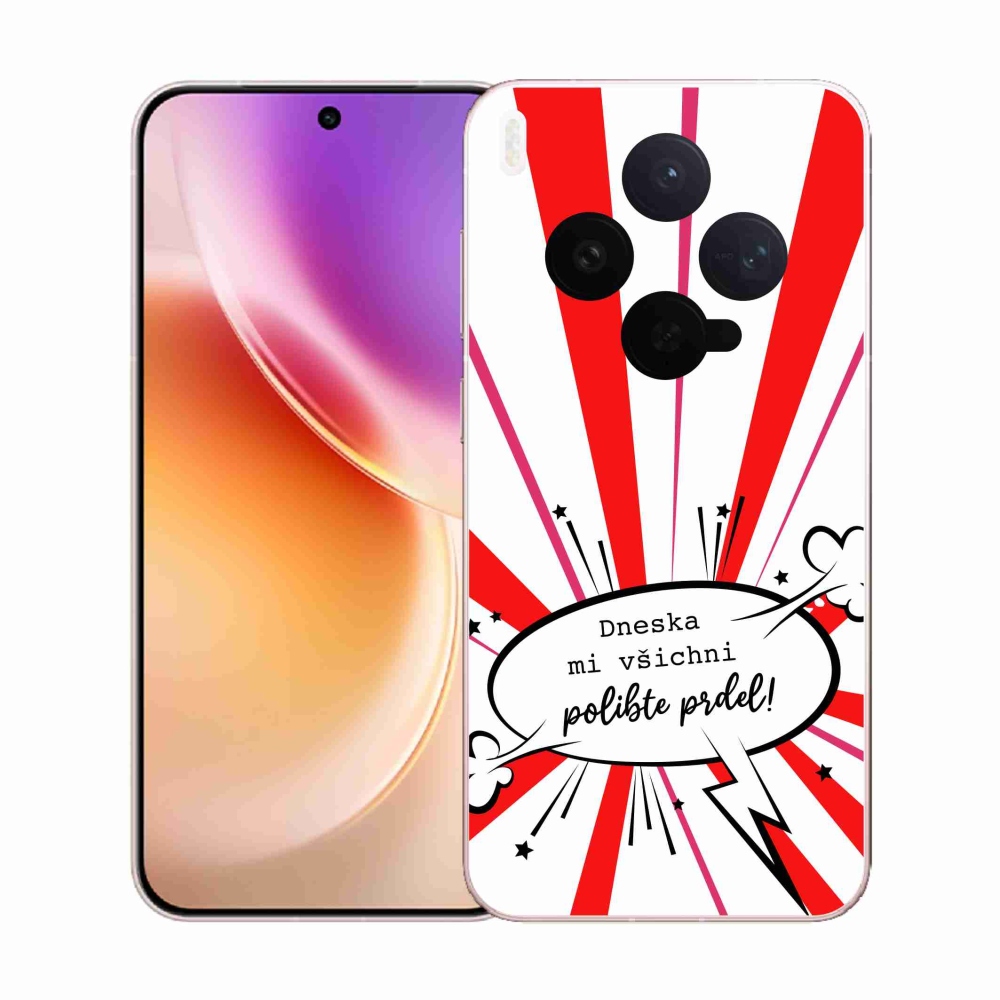 Gél borító mmCase a Vivo X300-hoz - vicces szöveg 15 fehér háttér