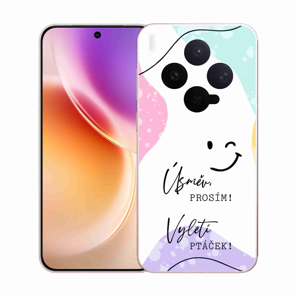 Gél borító mmCase a Vivo X300-hoz - vicces szöveg 4 fehér háttér