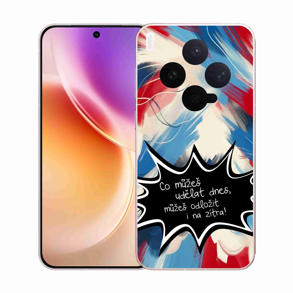 Gél borító mmCase a Vivo X300-hoz - vicces szöveg 9 fekete háttér