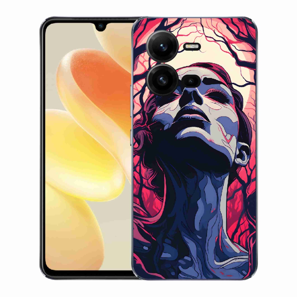 Gél borítás mmCase a Vivo X80 Lite-on - absztrakt arc