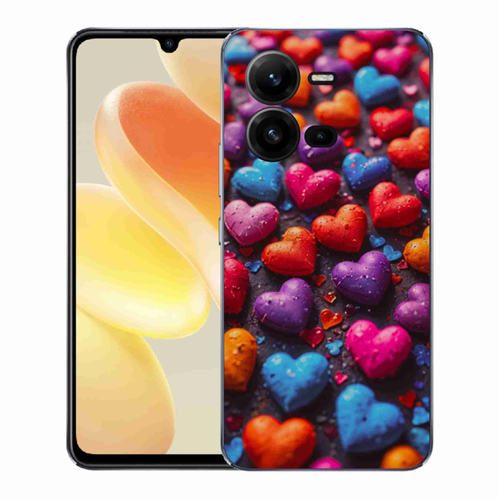 Gél borítás mmCase a Vivo X80 Lite-on - színes szív