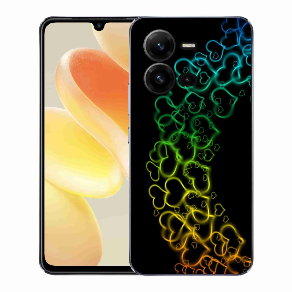 Gél borítás mmCase a Vivo X80 Lite készülékhez - színes szívek