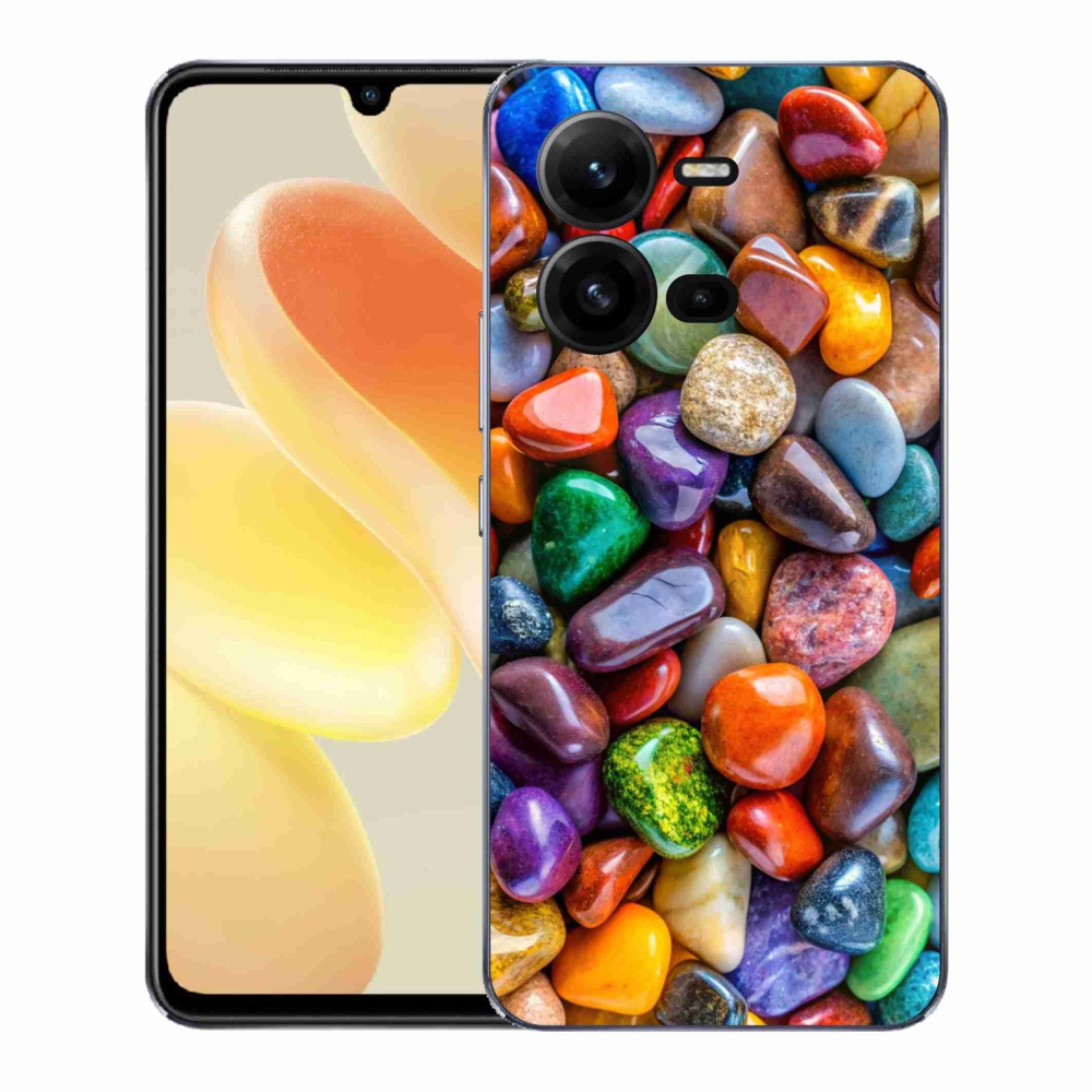 Gél borító mmCase a Vivo X80 Lite készülékhez - színes strasszkövek