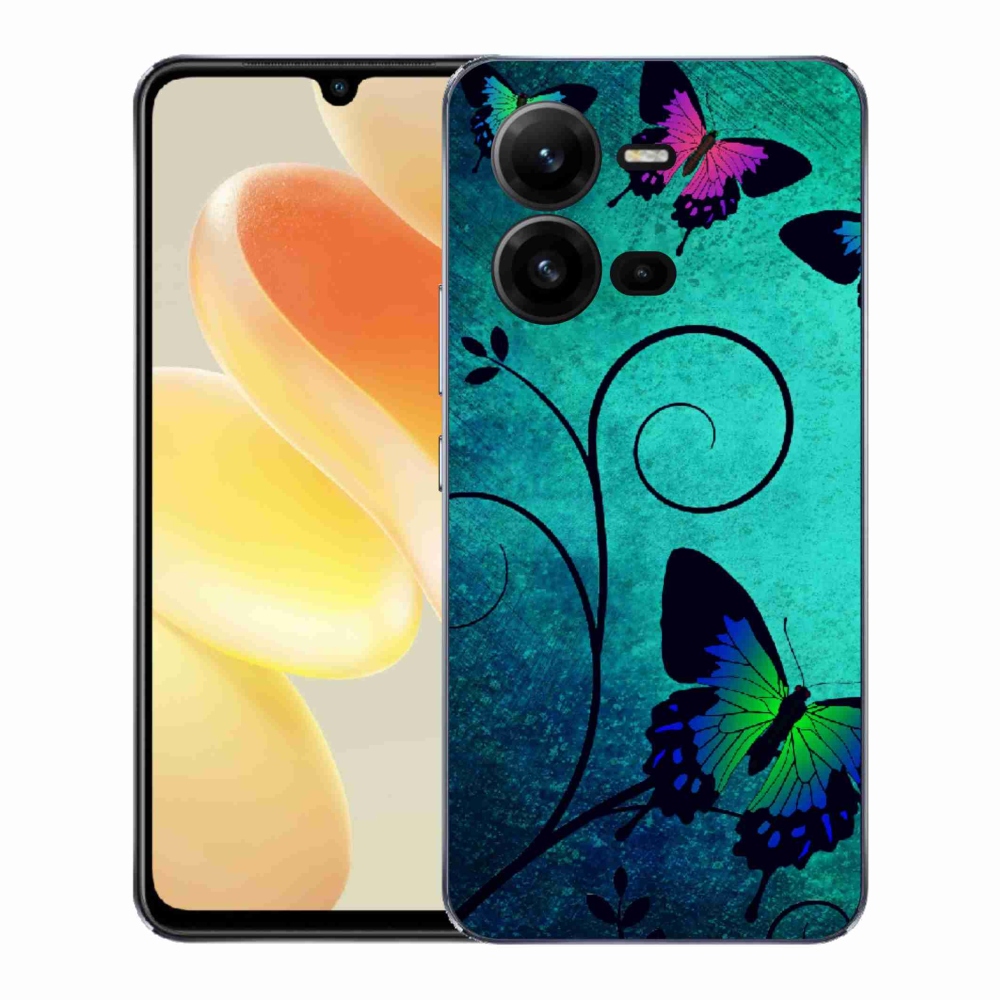 Gél borító mmCase a Vivo X80 Lite készülékhez - színes pillangók