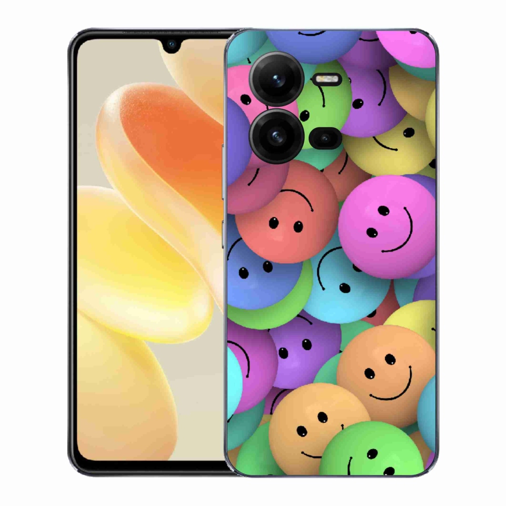 Gél borítás mmCase a Vivo X80 Lite készülékhez - színes smiley-k
