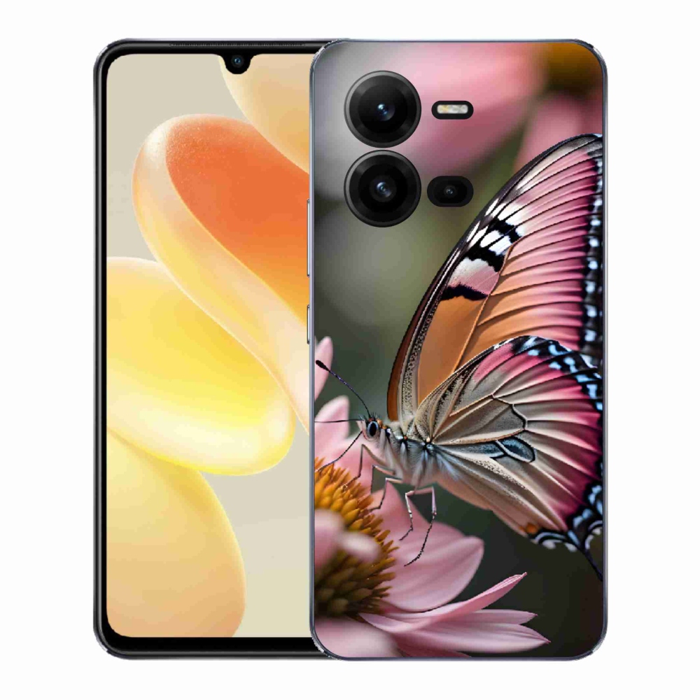Gél borítás mmCase a Vivo X80 Lite készülékhez - színes pillangó