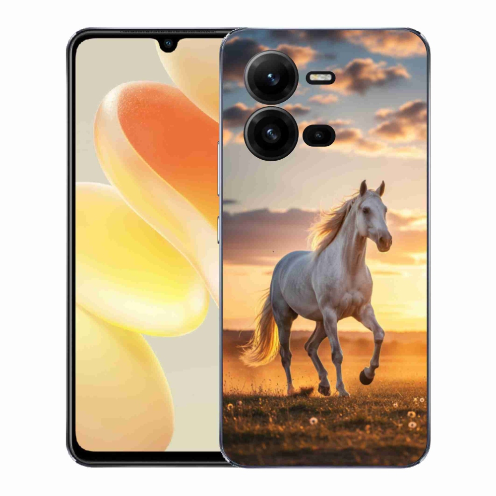 Gél borítás mmCase a Vivo X80 Lite-on - futó fehér ló 2