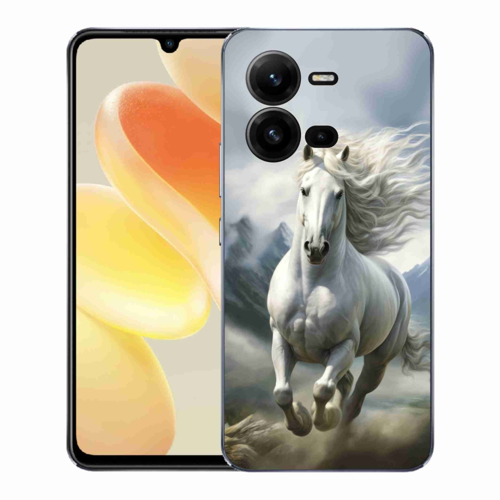 Gélburkolat mmCase a Vivo X80 Lite-on - futó fehér ló 3
