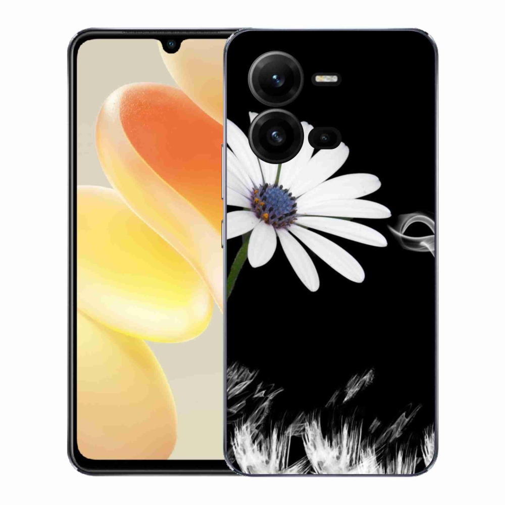 Gél borítás mmCase a Vivo X80 Lite-hoz - fehér virág