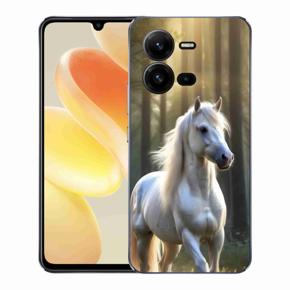 Gél borítás mmCase a Vivo X80 Lite-on - fehér ló 3