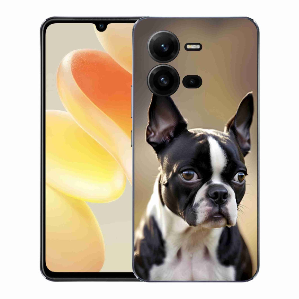 Zselés borítás mmCase a Vivo X80 Lite készülékhez - Boston Terrier