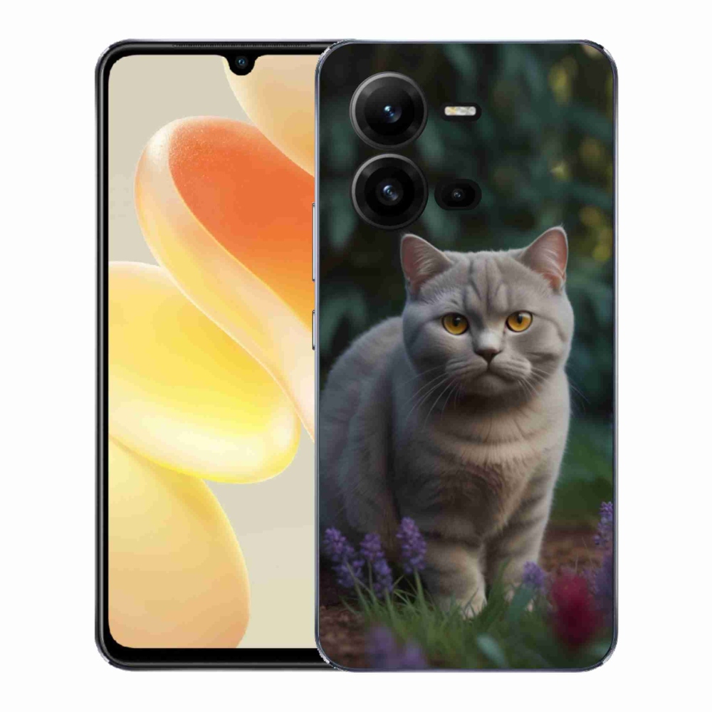 Zselés borítás mmCase a Vivo X80 Lite készülékhez - brit macska