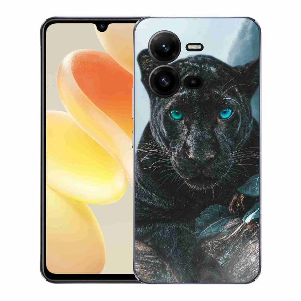 Gél borítás mmCase a Vivo X80 Lite készülékhez - fekete párduc