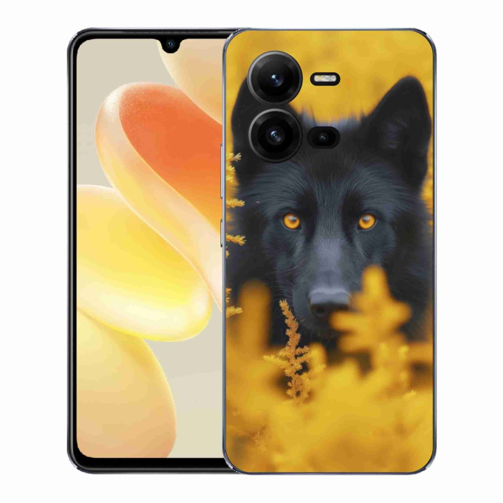 Zselés borítás mmCase a Vivo X80 Lite-hoz - fekete farkas 2