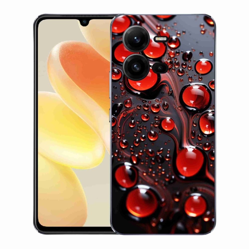 Zselés borítás mmCase a Vivo X80 Lite-hoz - piros csepp 2