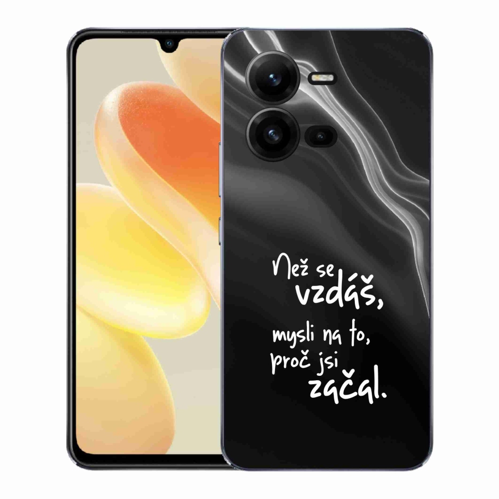 Gél borítás mmCase a Vivo X80 Lite készülékre - idézet 2 fekete háttér