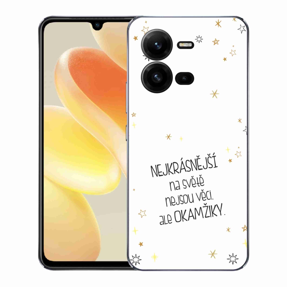 Gél borítás mmCase a Vivo X80 Lite készülékre - idézet 4 fehér háttér