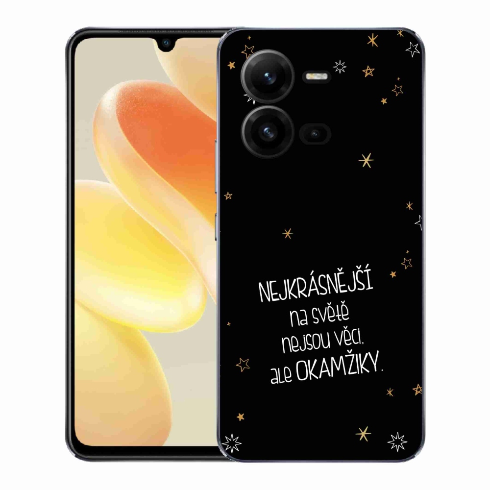 Gél borítás mmCase a Vivo X80 Lite készülékre - Idézet 4 fekete háttér