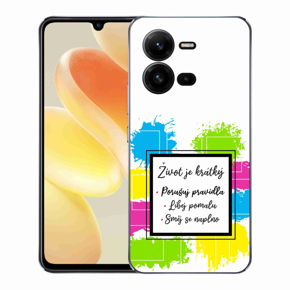 Gél borítás mmCase a Vivo X80 Lite készülékre - Idézet 5 fehér háttér