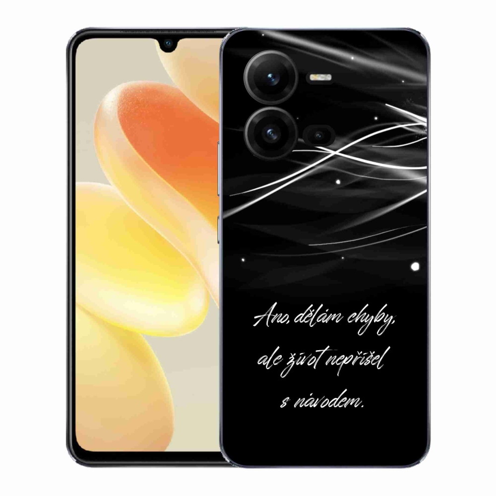 Gél borítás mmCase a Vivo X80 Lite-on - idézem fekete háttérrel