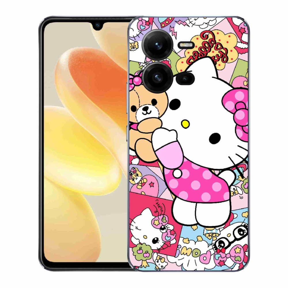 Gél borító mmCase a Vivo X80 Lite készülékhez - aranyos cica