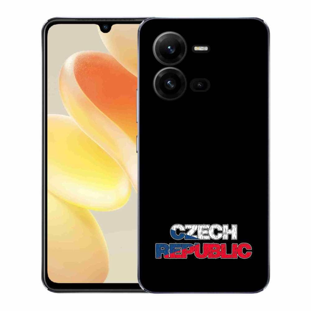 Gél borító mmCase a Vivo X80 Lite készülékhez - Csehország fekete háttér