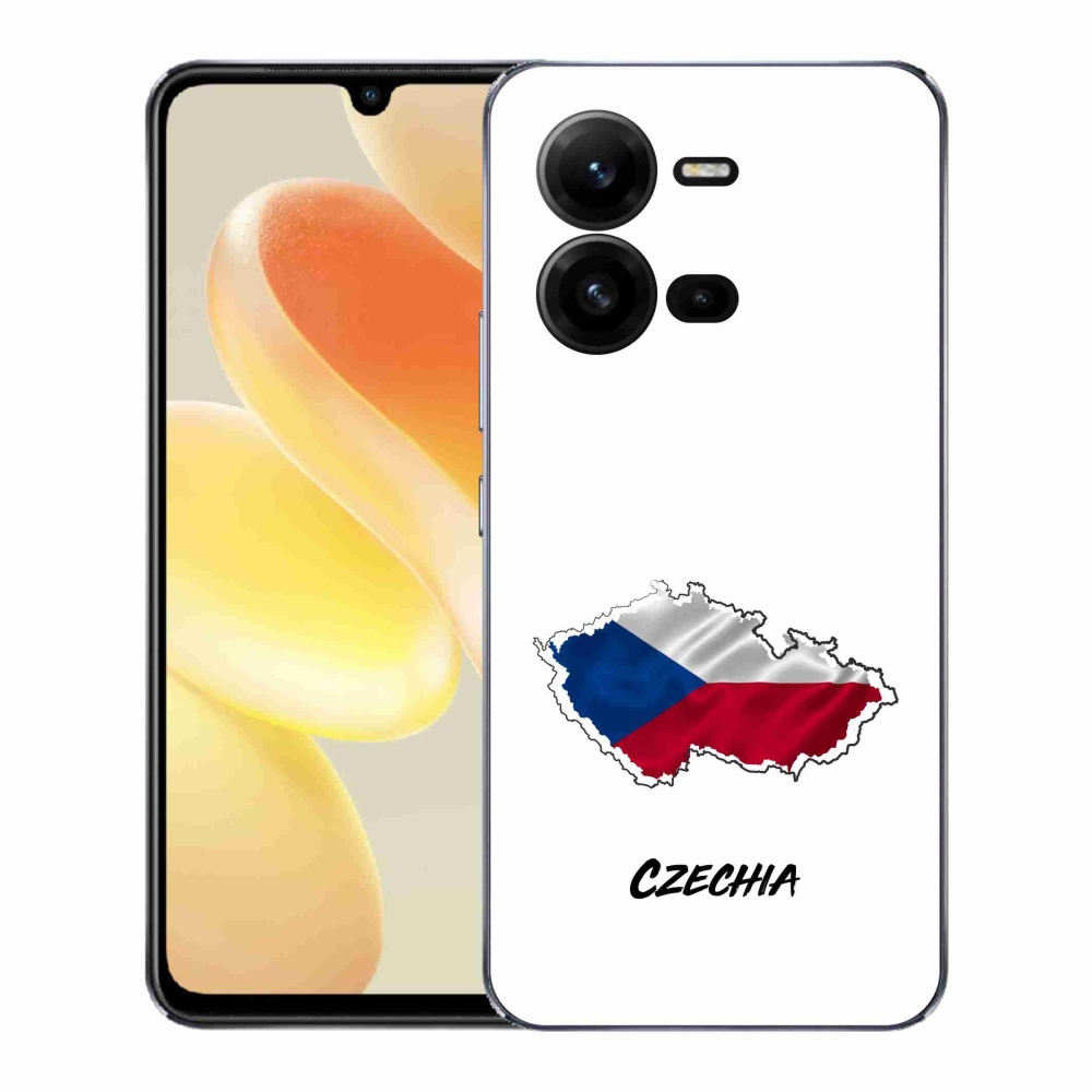 Gél borító mmCase a Vivo X80 Lite készülékhez - Csehország fehér háttér