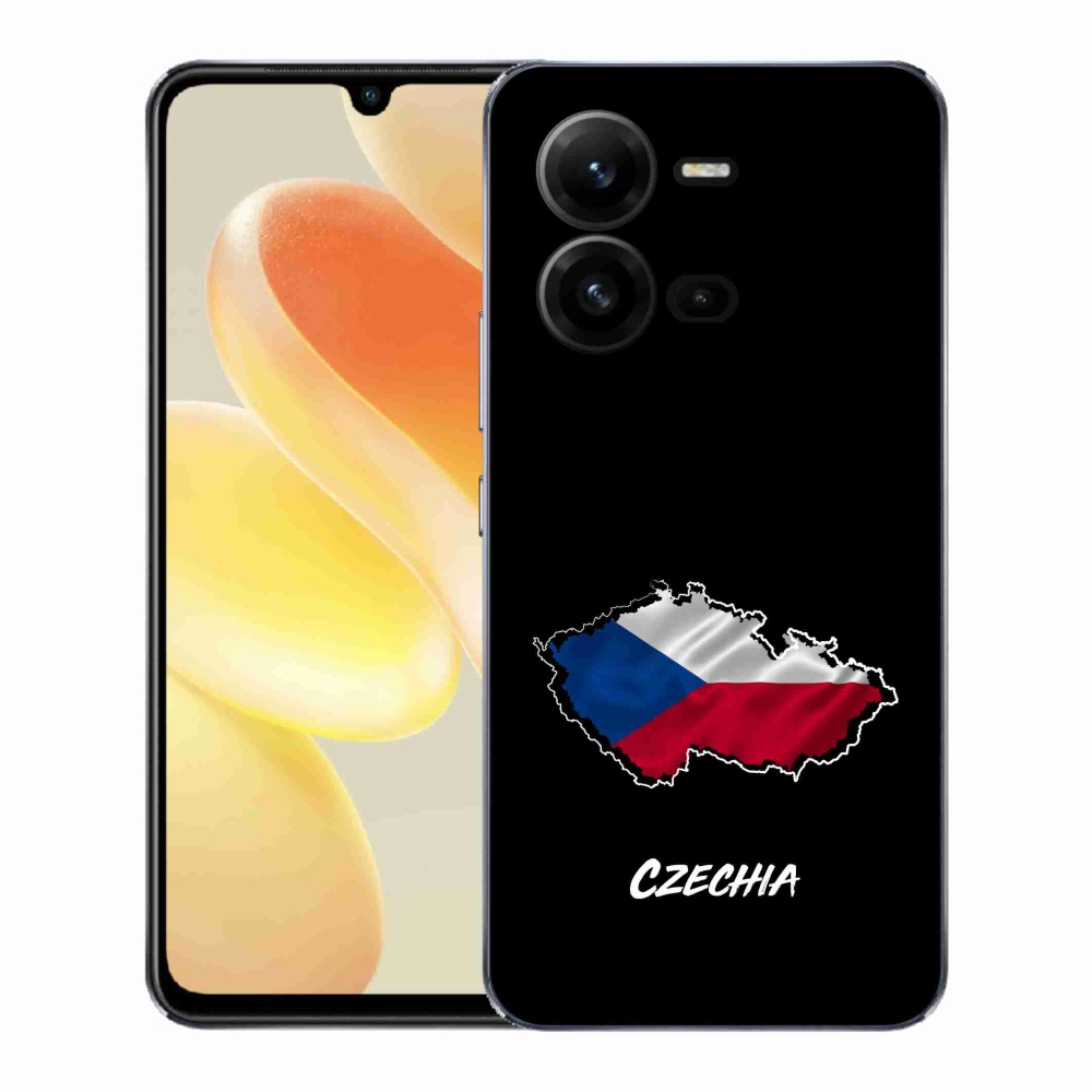 Gél borító mmCase a Vivo X80 Lite készülékhez - Csehország fekete háttér