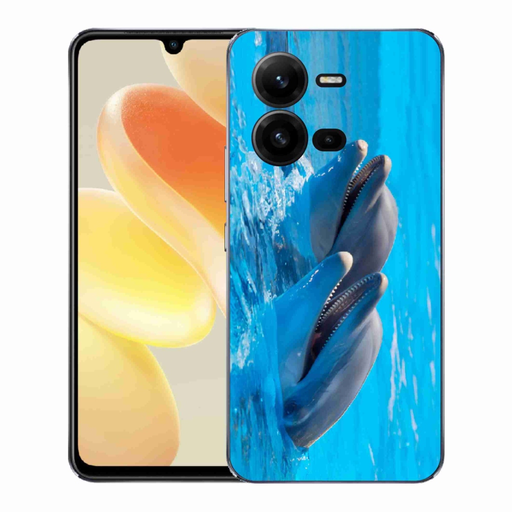 Zselés borítás mmCase a Vivo X80 Lite készülékhez - delfinek