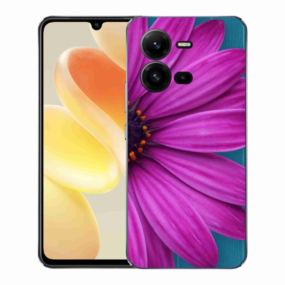 Zselés borítás mmCase a Vivo X80 Lite készülékhez - lila margaréta