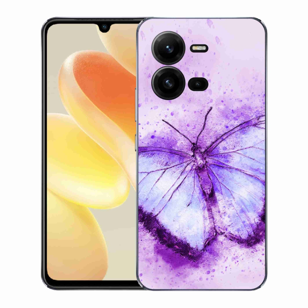 Gél borítás mmCase a Vivo X80 Lite készülékhez - lila pillangó