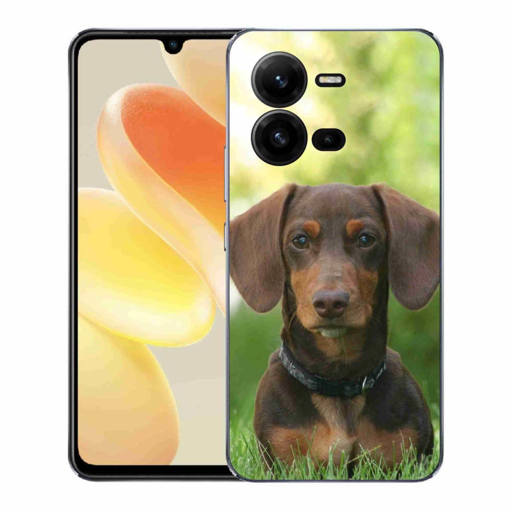 Zselés borítás mmCase a Vivo X80 Lite készülékhez - barna tacskó