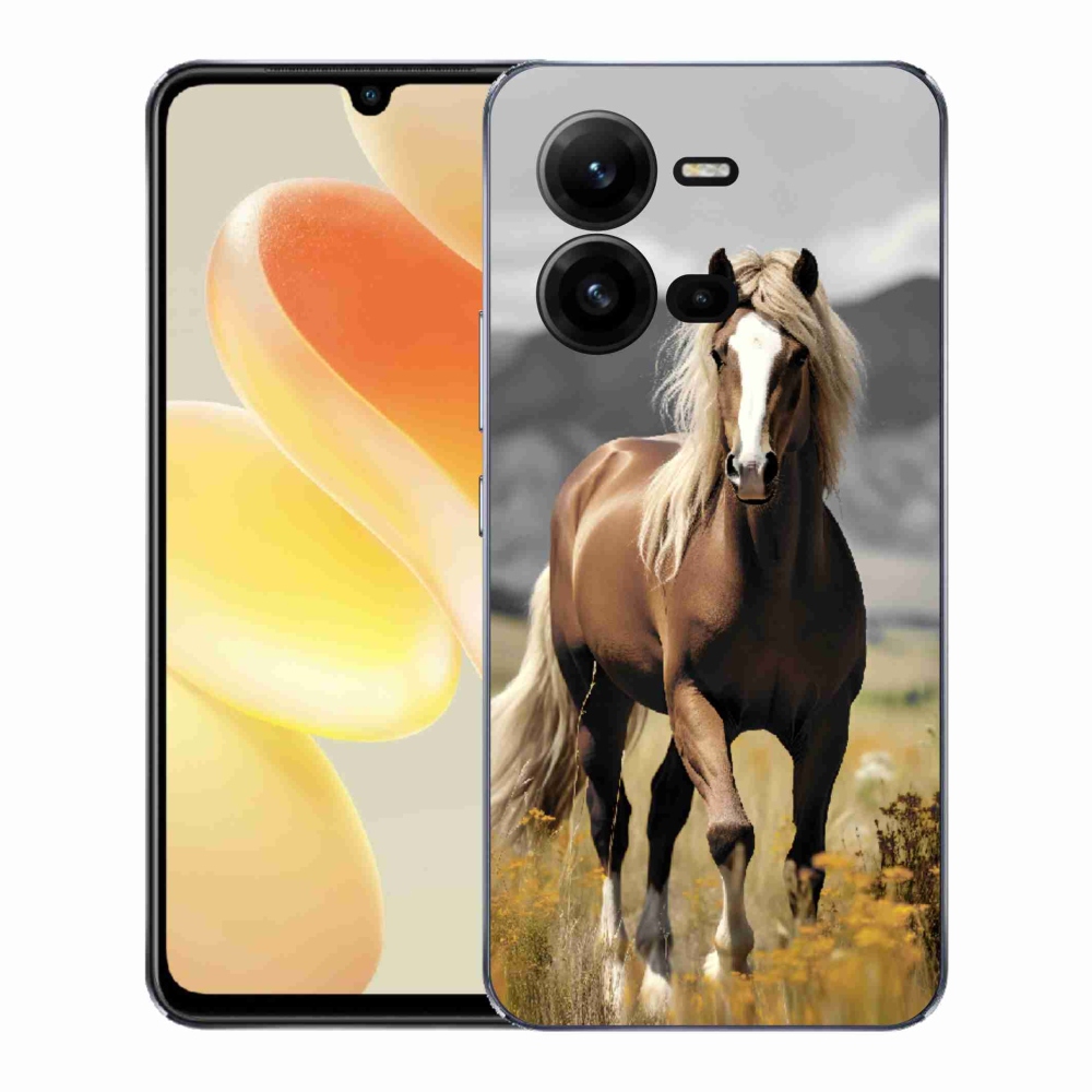 Zselés tok mmCase a Vivo X80 Lite-hoz - barna ló 1