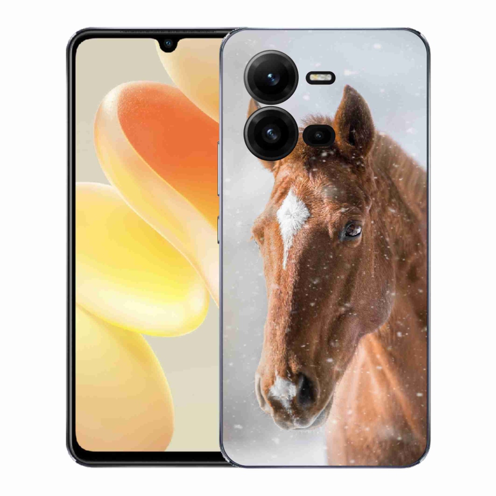 Zselés borítás mmCase a Vivo X80 Lite-hoz - barna ló 2