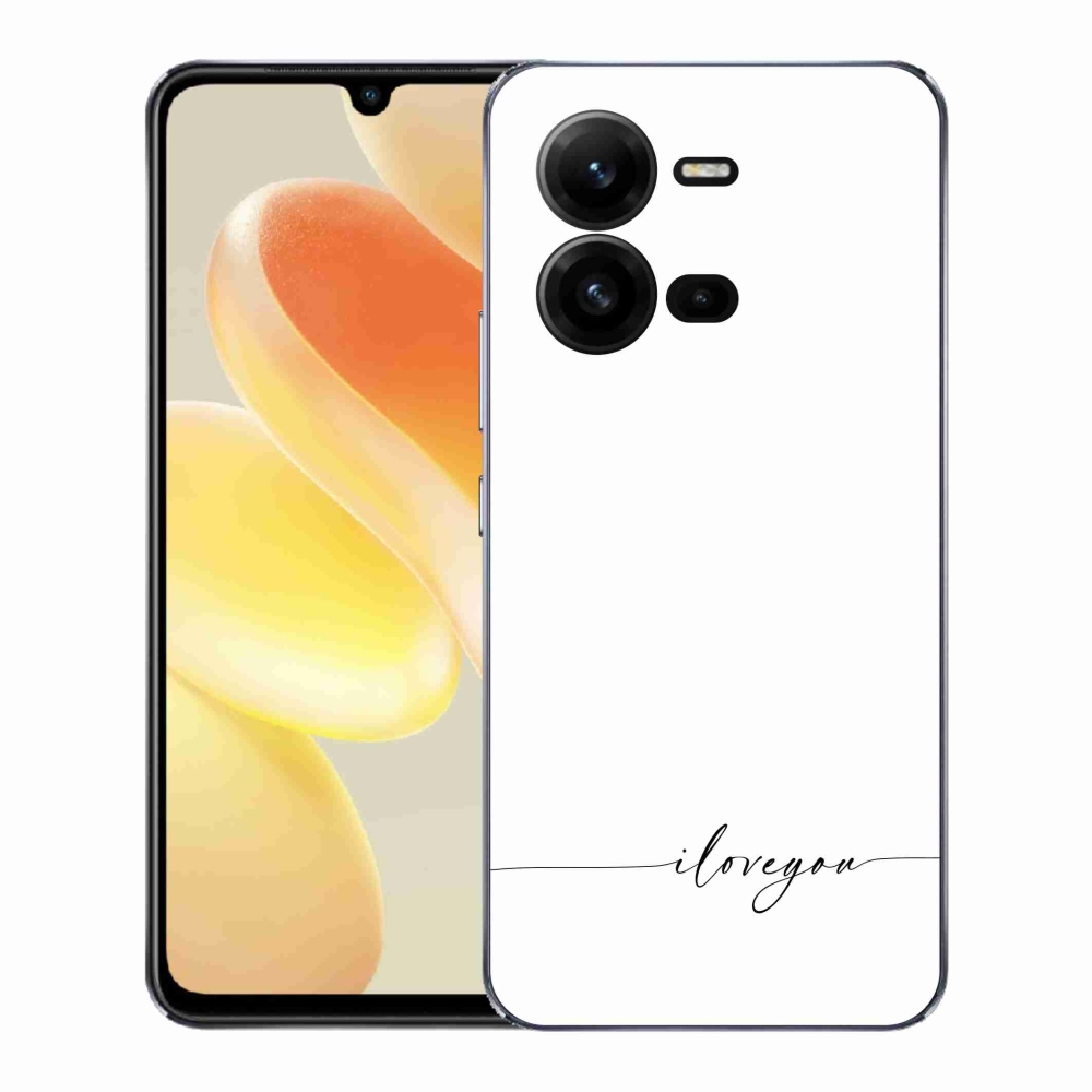 Gél borító mmCase a Vivo X80 Lite készülékhez - Szeretlek fehér háttérrel