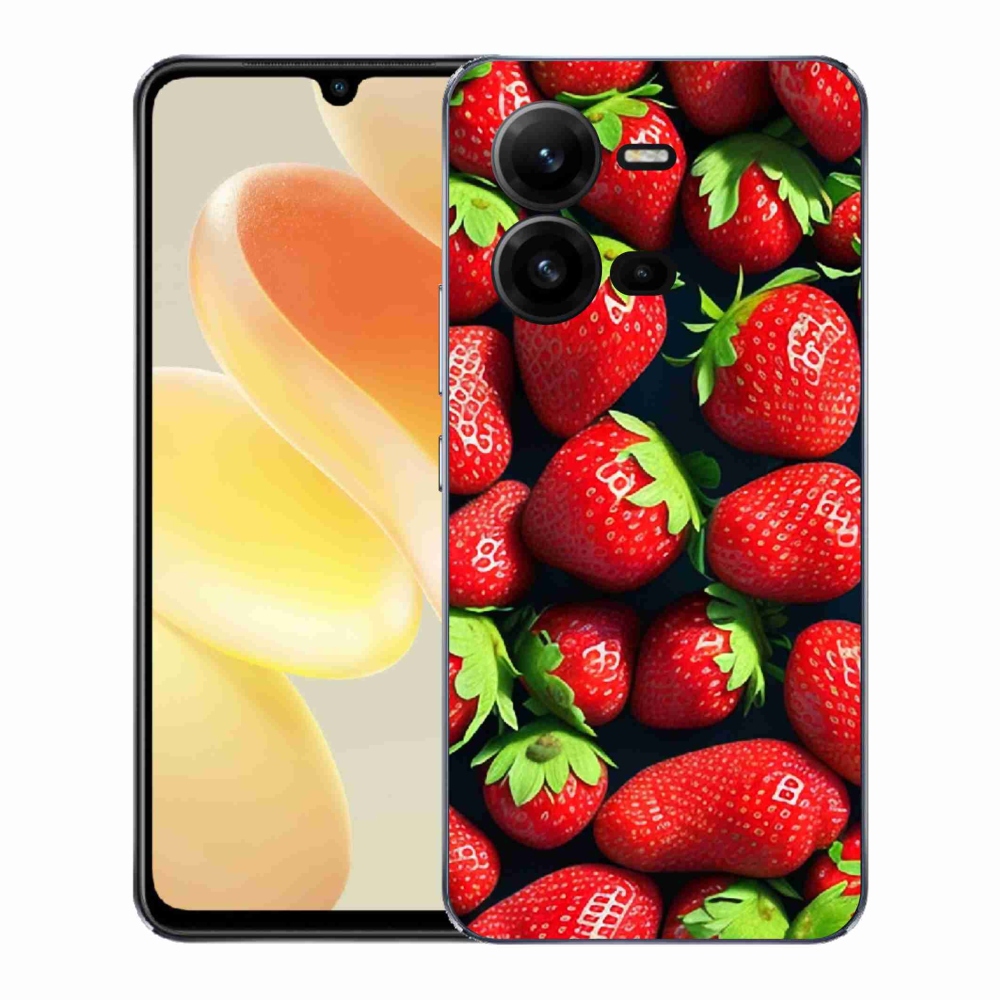 Zselés borítás mmCase a Vivo X80 Lite készülékhez - eper