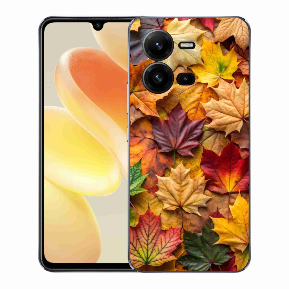 Gél borítás mmCase a Vivo X80 Lite-hoz - juharlevelek 2