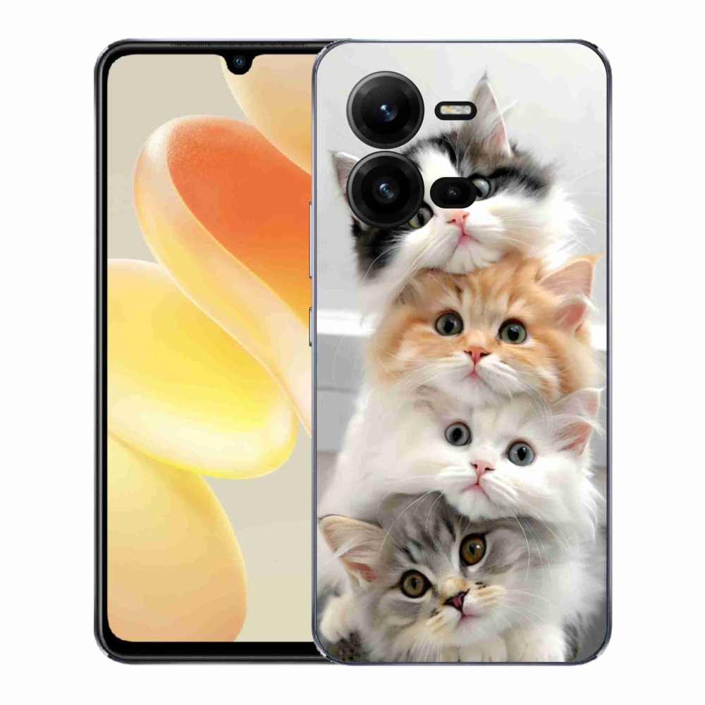 Zselés borítás mmCase a Vivo X80 Lite-hoz - macskacsokor