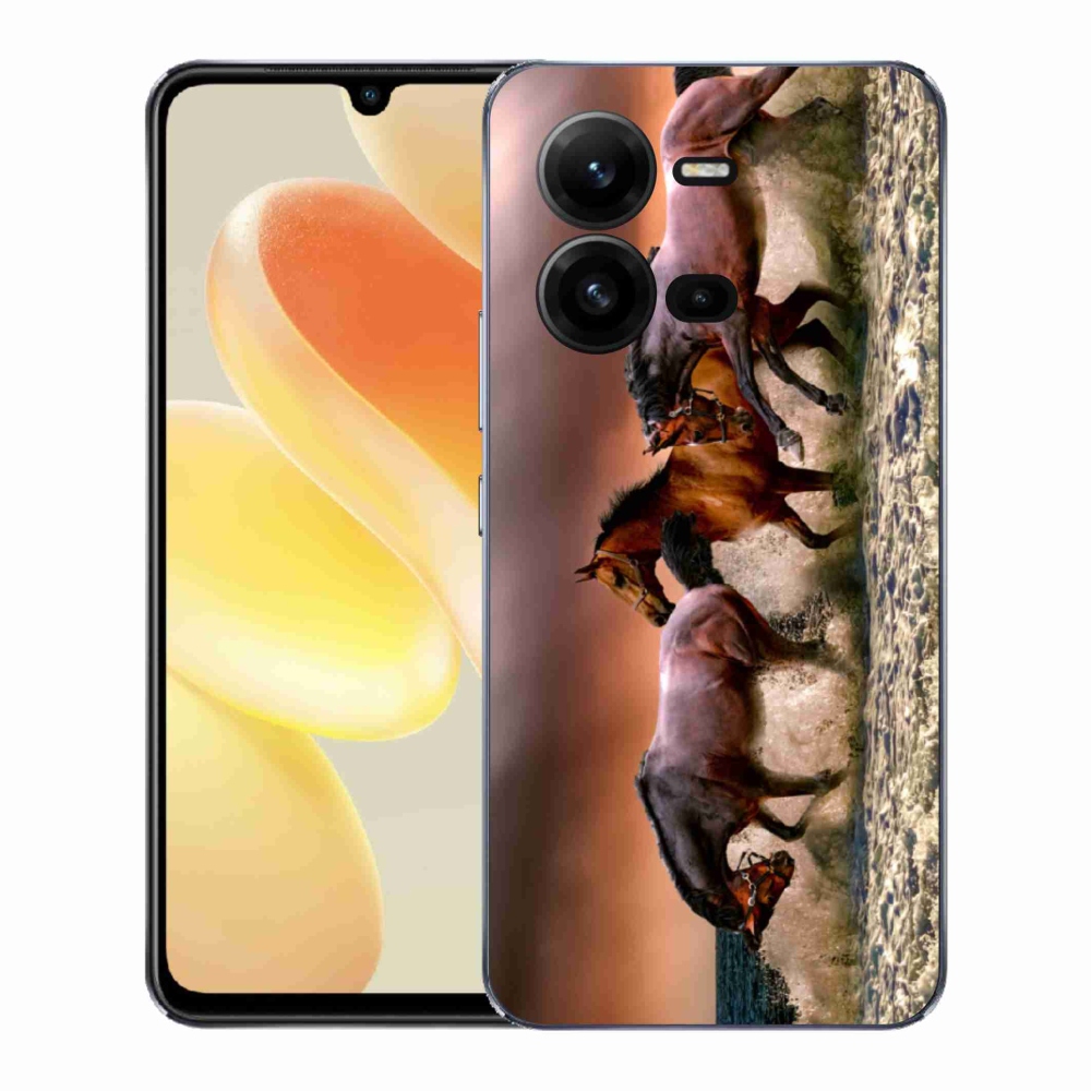 Zselés borítás mmCase a Vivo X80 Lite-on - lovak 1