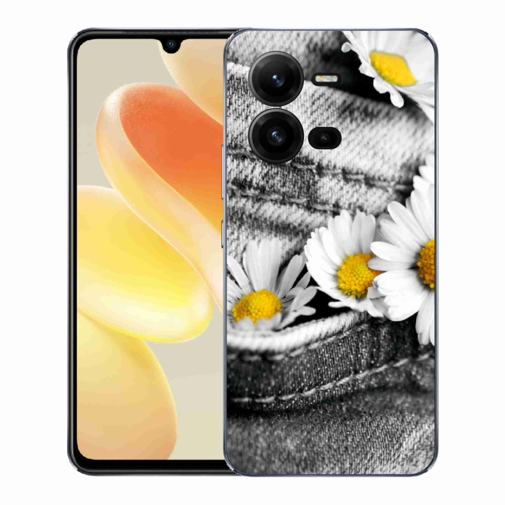 Zselés borítás mmCase a Vivo X80 Lite készülékhez - margaréták