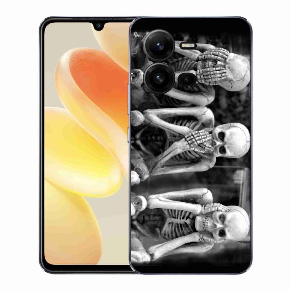 Gél borítás mmCase a Vivo X80 Lite készülékhez - csontvázak