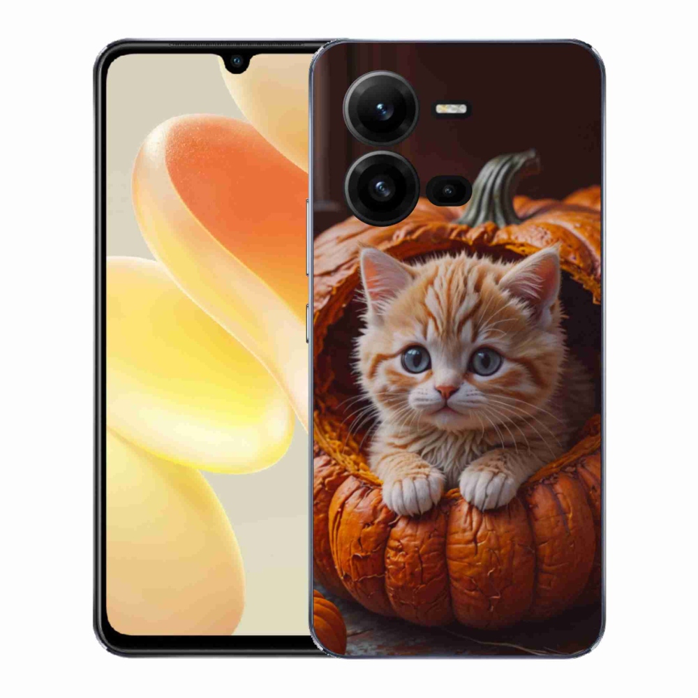 Gél borítás mmCase a Vivo X80 Lite készülékhez - cica és tök 2