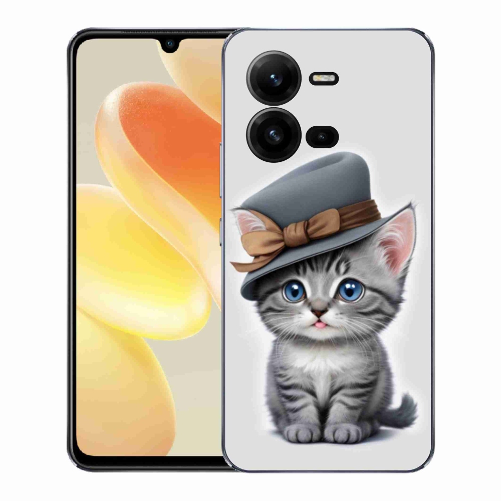 Gél borítás mmCase a Vivo X80 Lite készülékhez - cica sapkával