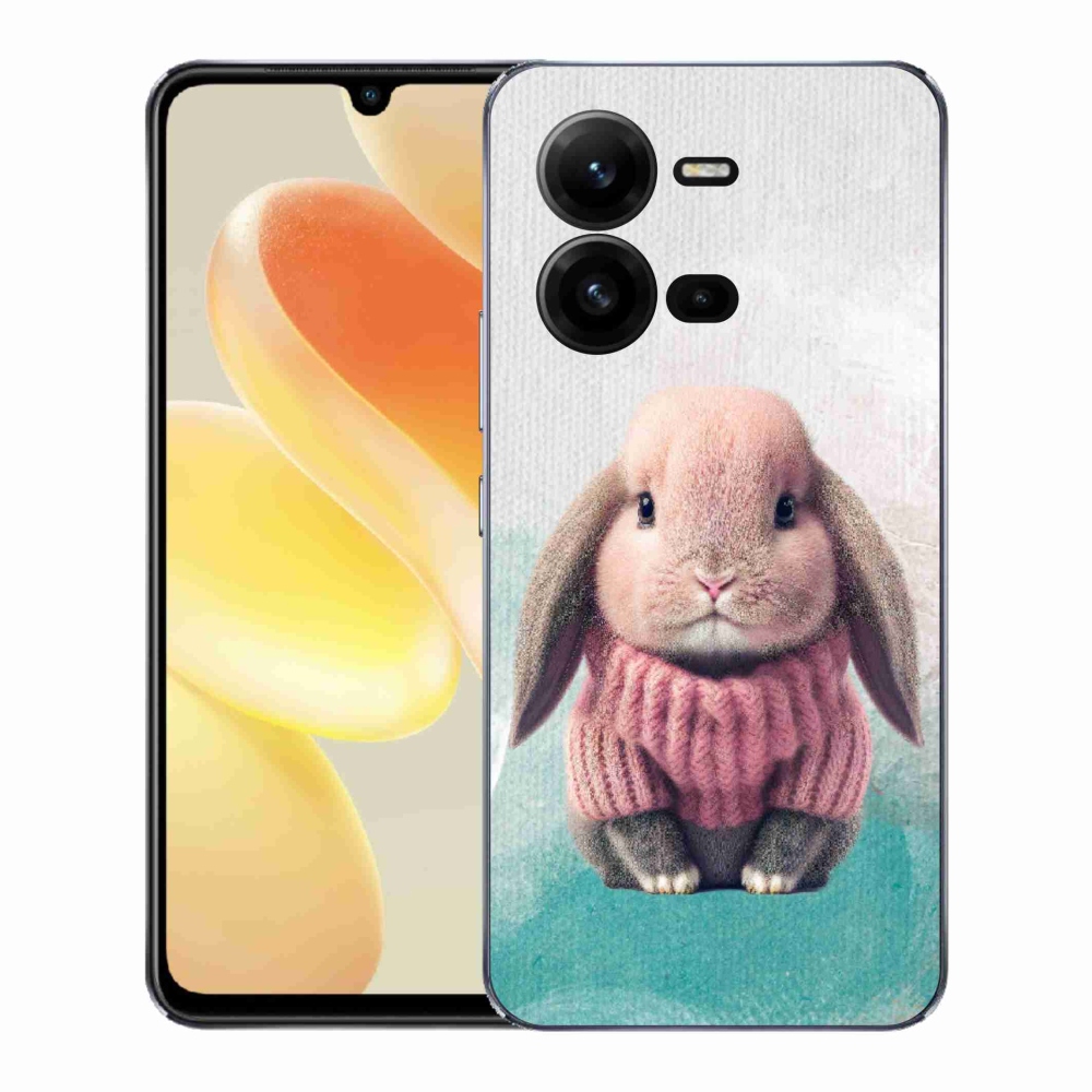 Gél borítás mmCase a Vivo X80 Lite-hoz - nyúl pulóverben