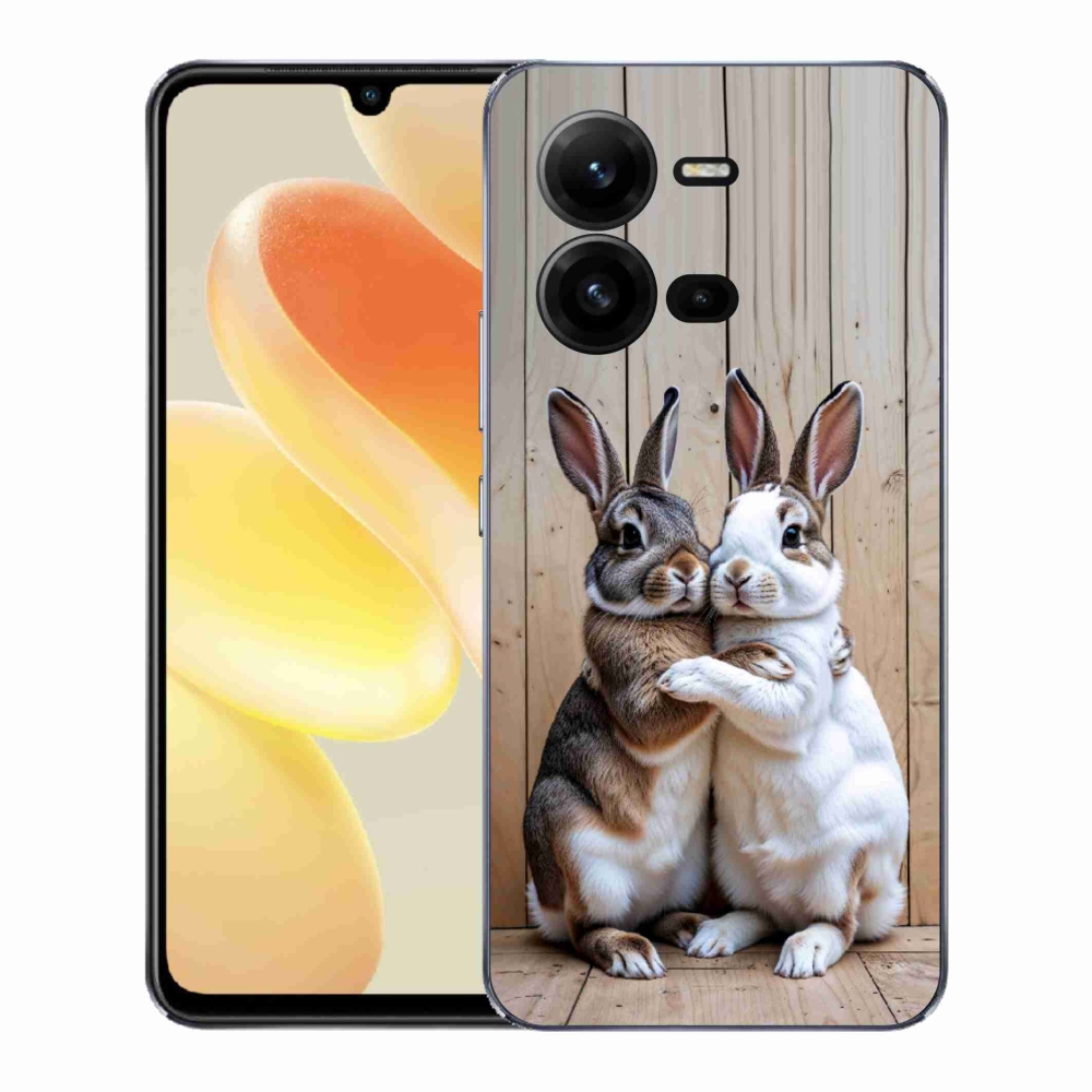 Zselés borítás mmCase a Vivo X80 Lite készülékhez - nyúlpár